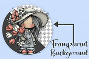 Watercolor Spring Girl Clipart PNG, an Illustration by Canvas Craft (Thumbnail 2 of 7)