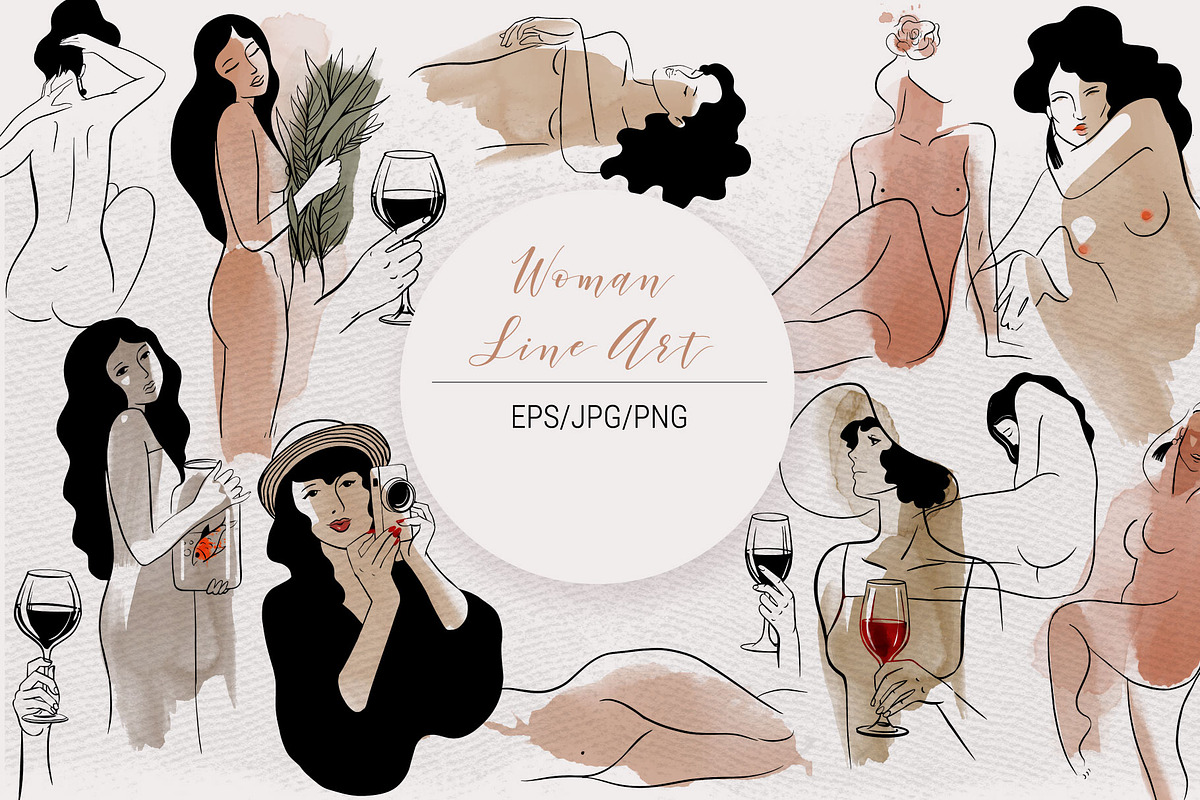 Woman line art, a Person Illustration by Tatiana Davidova (Photo 1 of 6)