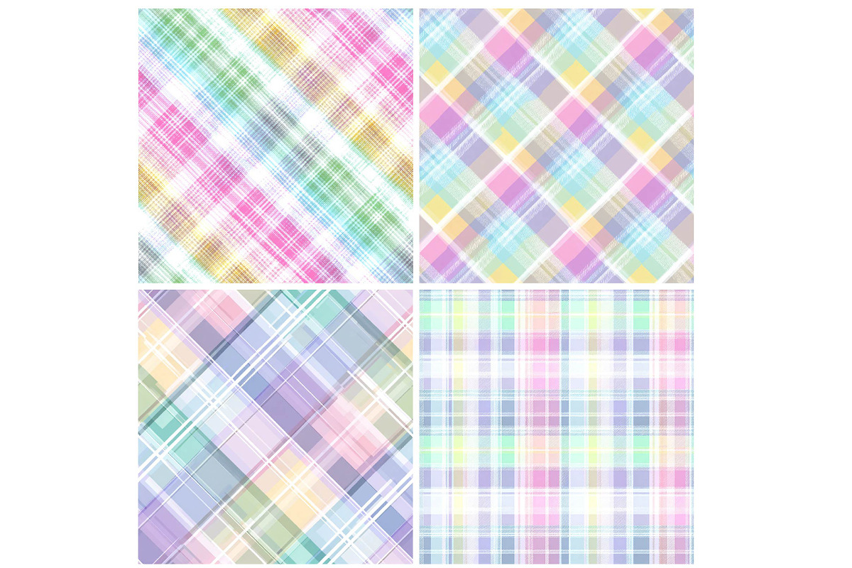 Unicorn Plaid - Seamless Pastel, a Texture Illustration by DreamPrint404 (Photo 4 of 4)