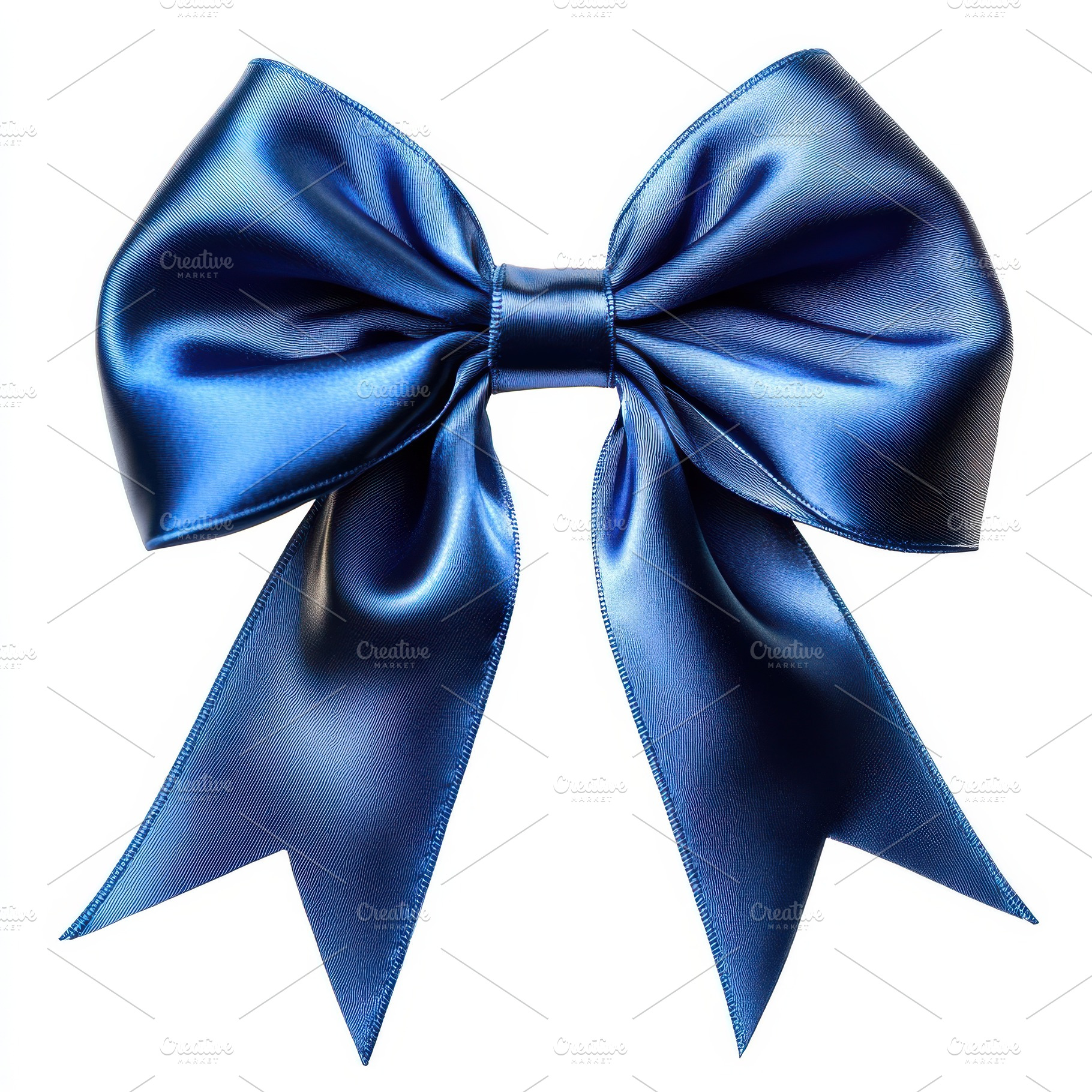 Elegant Blue Satin Ribbon Bow Gift D, a Background Photo by Pixeness Studio