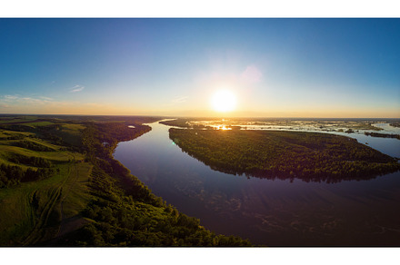 Aerial drone view of river landscape, a Nature Photo by Jan Jack Russo Media