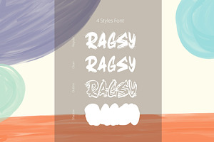 Ragsy Cartoon Layered Font