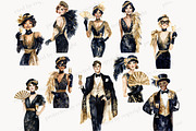 Roaring 20s Clipart Gatsby Party Art, a Person Illustration by GlamArtZhanna (Thumbnail 5 of 8)