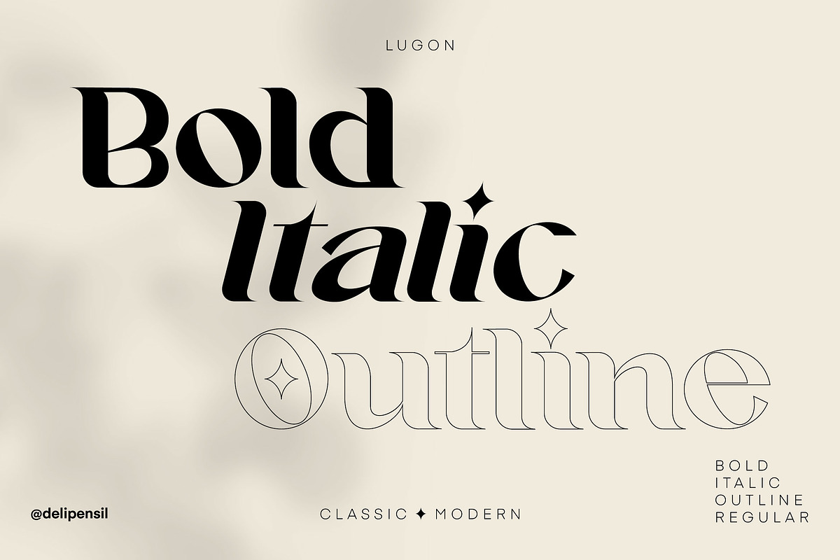 Lugon Classic Modern Typeface, a Serif Font by delipensil (Photo 9 of 12)