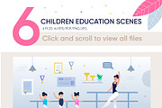 Children Education Vector Scenes, a Landing Page Template by PavelVinnik (Thumbnail 2 of 2)