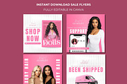 Luxury soft Pink hair stylist flyer, a Social Media Template by Foedesigner (Thumbnail 1 of 8)