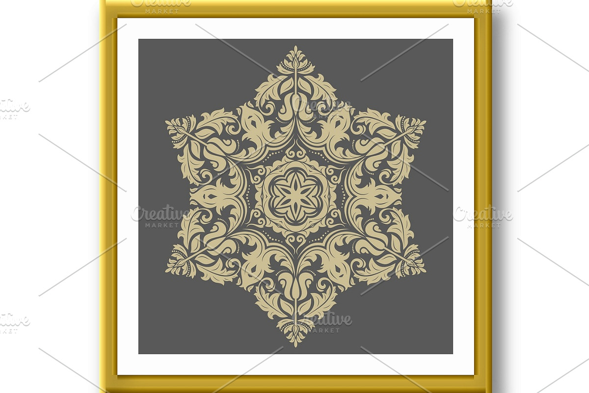 Damask Vector Orient Pattern, a Decorative Illustration by FineArtStudio (Photo 3 of 3)