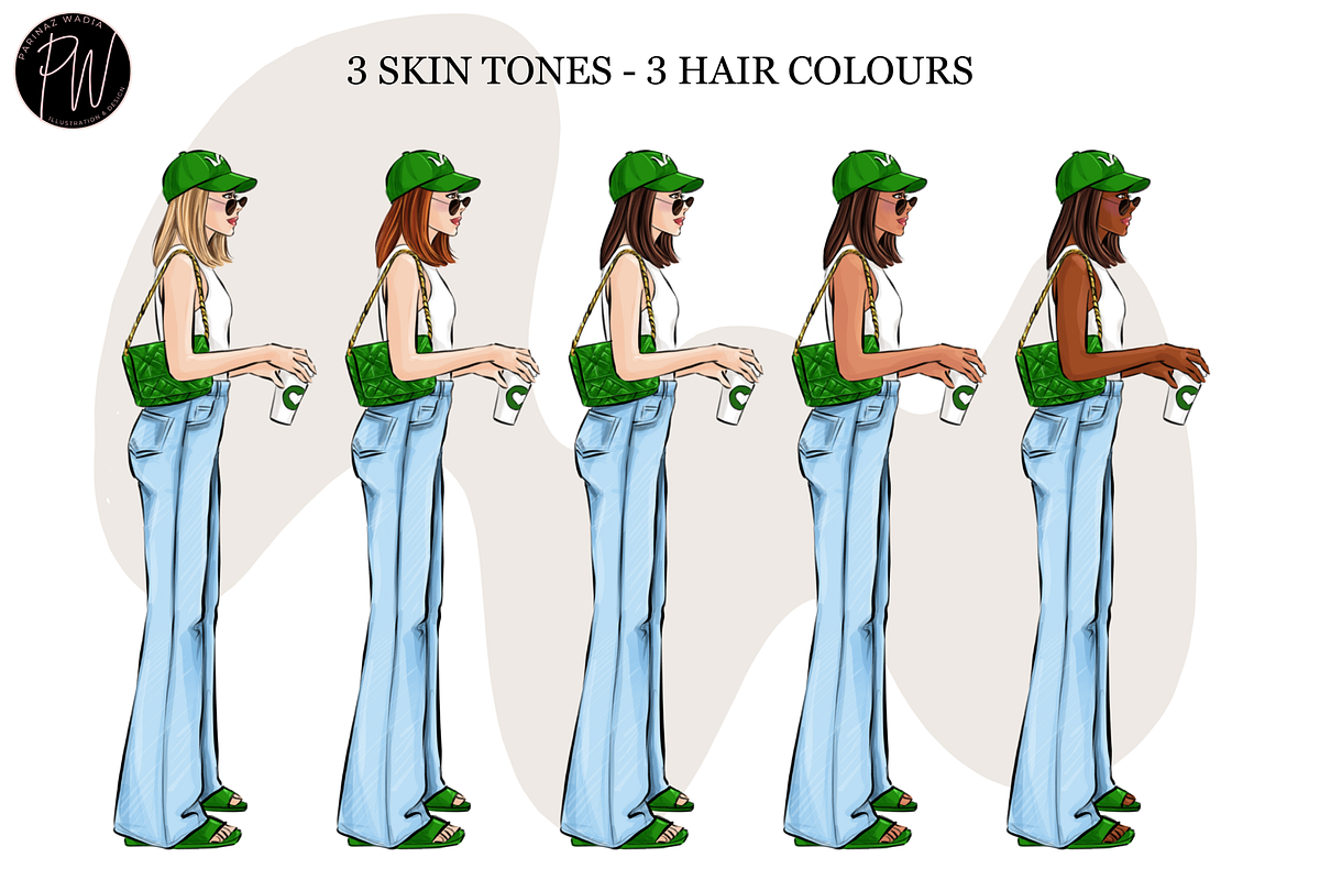 Fashion Girls 59 Clipart png, an Illustration by Parinaz Wadia Design (Photo 5 of 9)