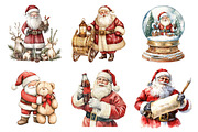 Vintage Christmas Santa Clipart, an Illustration by Daily.Designs (Thumbnail 4 of 5)