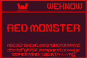 Red Monster font, a Font by weknow (Thumbnail 1 of 8)
