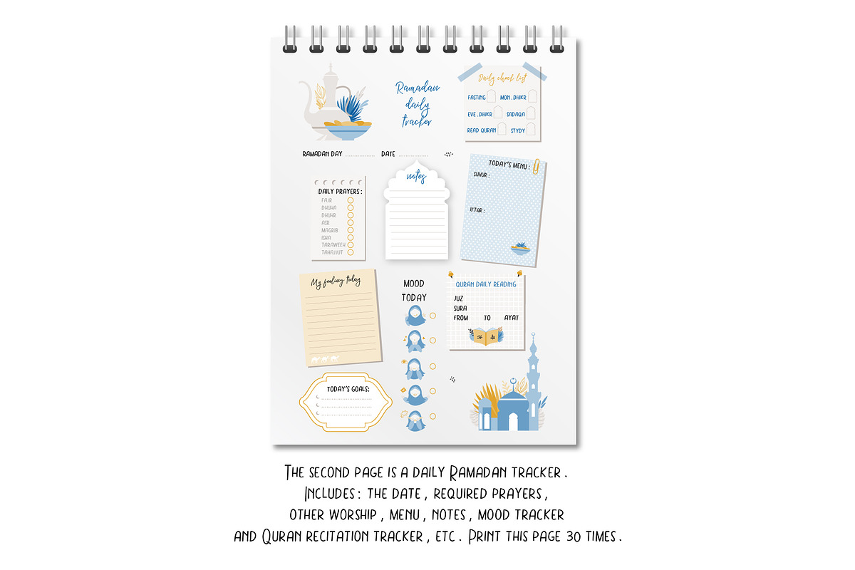 Ramadan journal daily tracker, a Templates & Theme by Artemieva Kateryna (Photo 6 of 6)