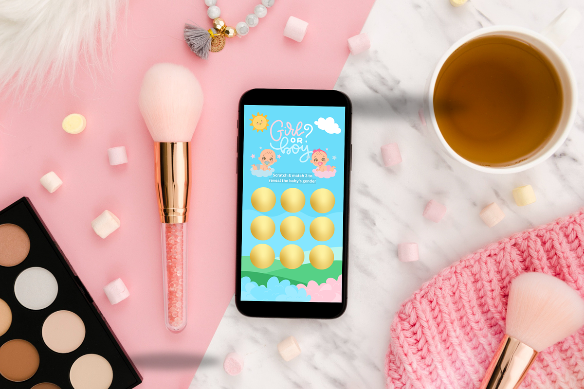Girl Gender Reveal Scratch Card, a Social Media Template by SunshineStudioBoutique (Photo 6 of 8)