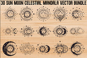 Sun Moon Celestial Mandala Bundle, an Illustration by Gaye Art (Thumbnail 1 of 31)