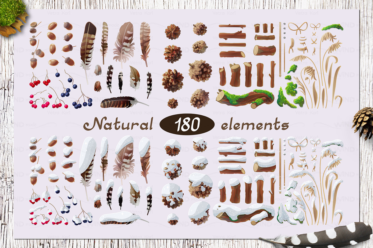 vector SET Winter Forest, an Animal Illustration by WINDmade (Photo 4 of 19)