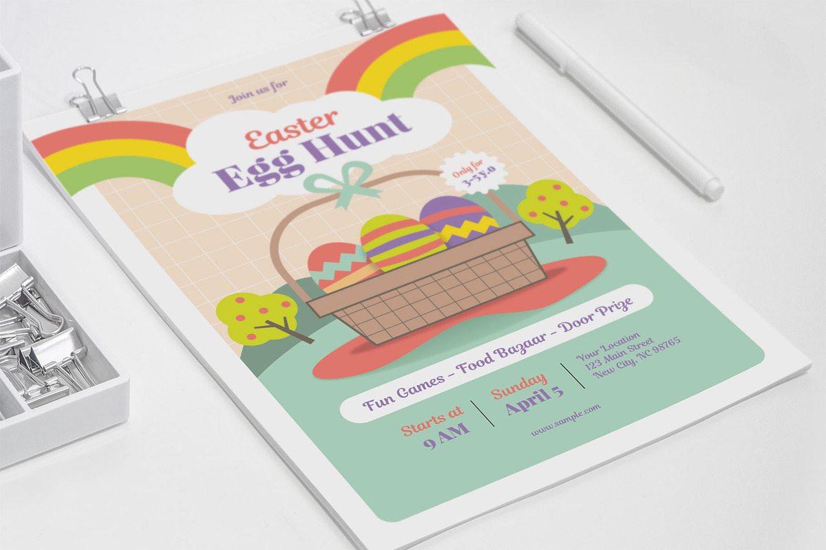 Easter Egg Hunt Basket, a Flyer Template by Me55enjah Design (Photo 4 of 4)