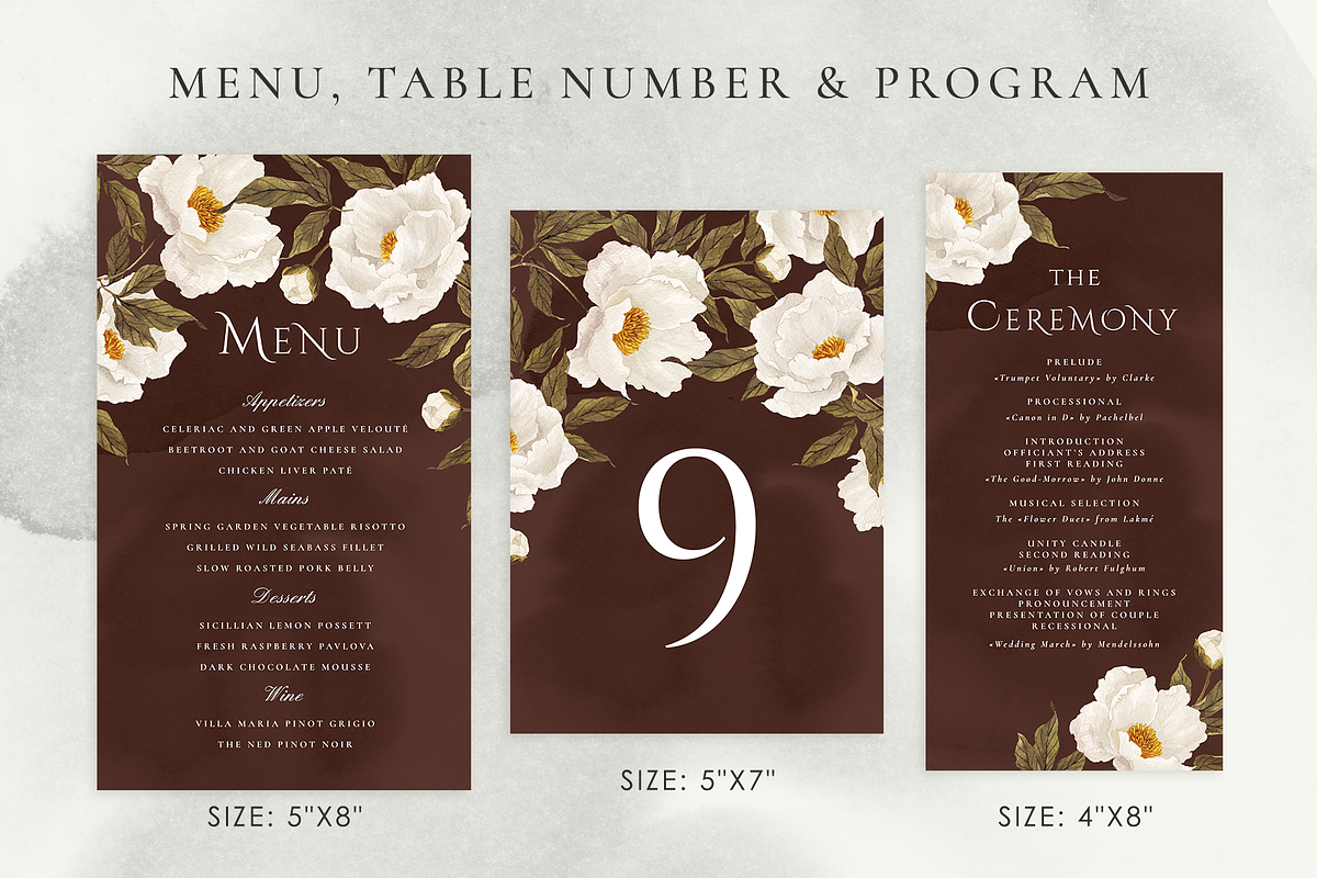 Noble white peonies, an Invitation Template by Helen Halik art (Photo 6 of 9)