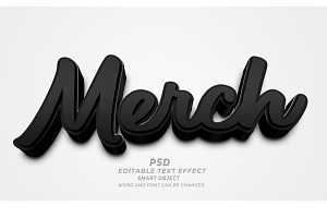 Merch PSD 3d Editable Text Effect