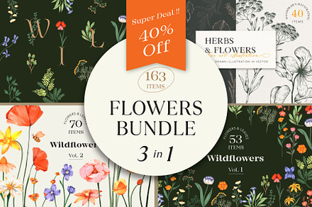 Flowers Bundle - all collections, an Illustration by Manimanisa