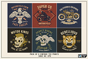 PACK OF 6 VINTAGE TEE VECTOR PRINTS, an Illustration by MKE Print Lab. (Thumbnail 1 of 10)
