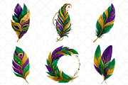 Watercolor Mardi Gras Feathers, an Illustration by Black Bird Studio (Thumbnail 5 of 6)