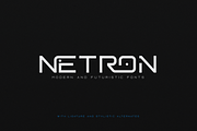 Netron - Futuristic Font, a Sans Serif Font by Linecreative (Thumbnail 1 of 11)