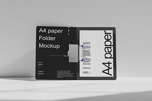 A4 Paper Folder Mockup