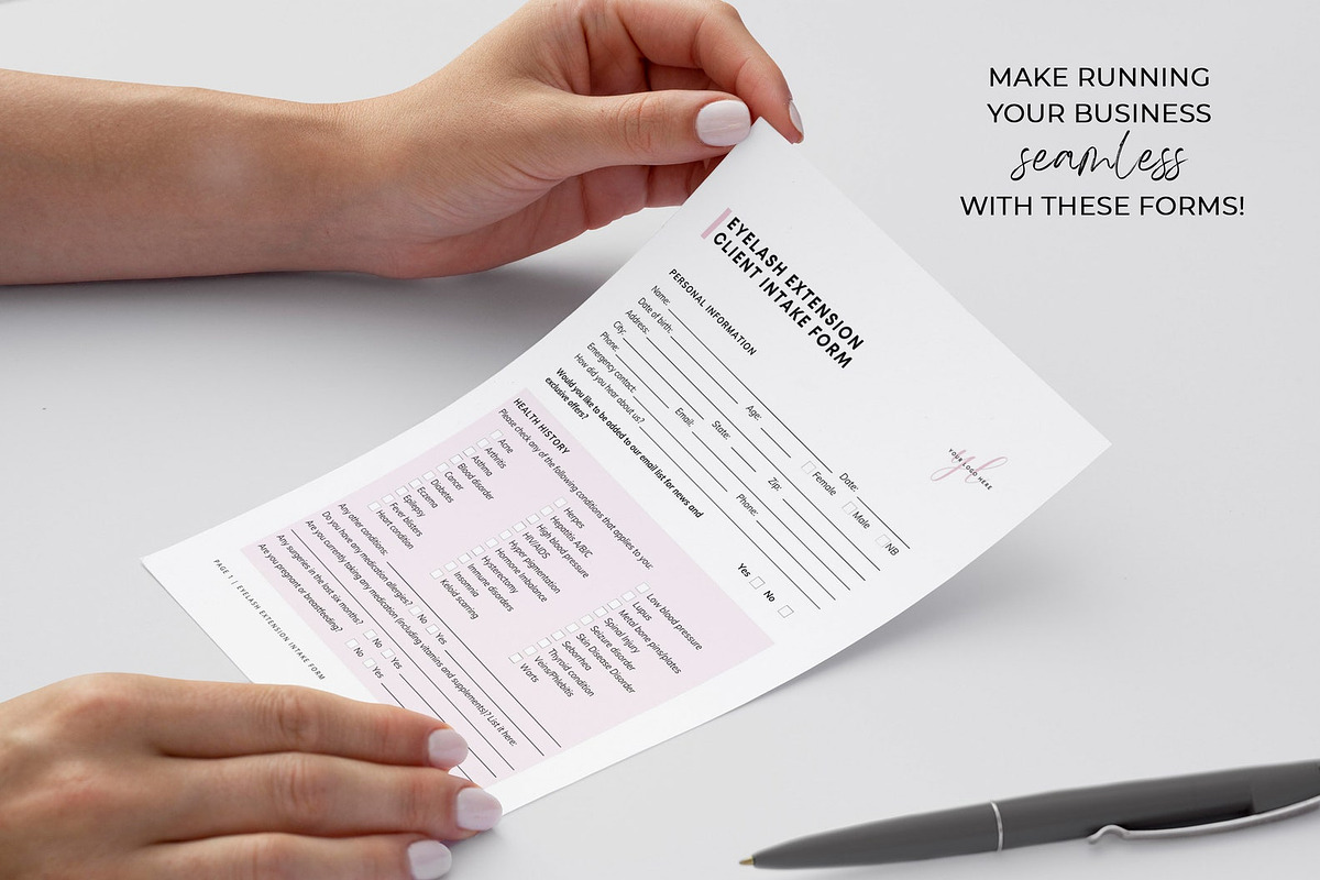 Eyelash Extension Forms, a Design Template by SwitzerShop (Photo 7 of 9)
