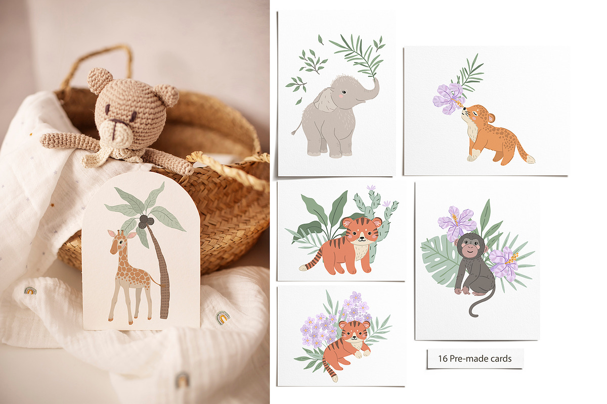Safari Baby animals illustration, an Animal Illustration by OxanaTally (Photo 5 of 18)