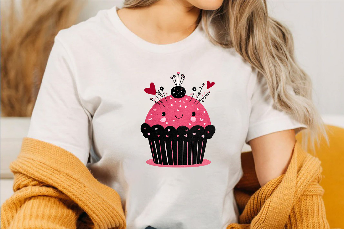 Funny Valentine’s Day Cupcake Clipar, an Illustration by SVGArt (Photo 4 of 8)