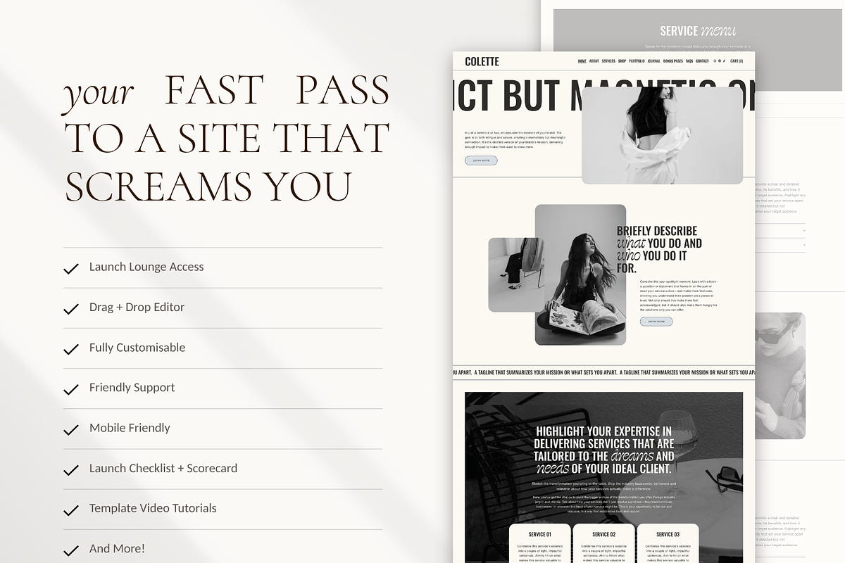 Squarespace Website Template Colette, a Squarespace Template by Candor Templates (Photo 15 of 20)