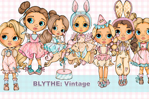 Blythe Vintage Clip Art