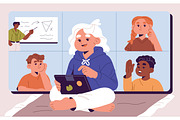Kids studying, doing homework set, an Education Illustration by PaperTrident (Thumbnail 4 of 8)