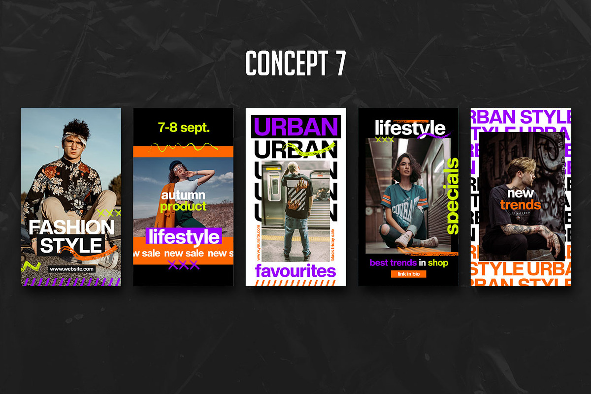 Urban Instagram Story PSD Templates, a Social Media Template by Giraffe Design Studio (Photo 8 of 21)