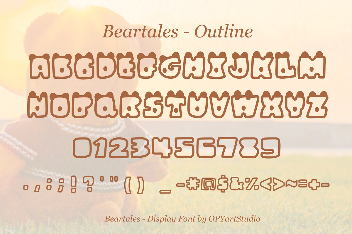Bear Tales - Fun Kids Display Font, a Font by OPY ArtStudio (Photo 3 of 6)