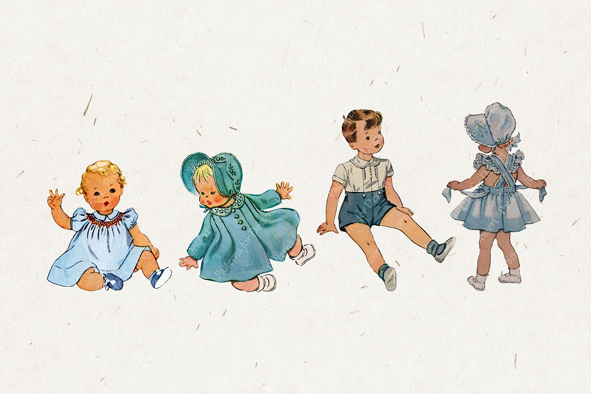 Vintage Children Clip Art, a Person Illustration by Patterns for Dessert (Photo 12 of 13)