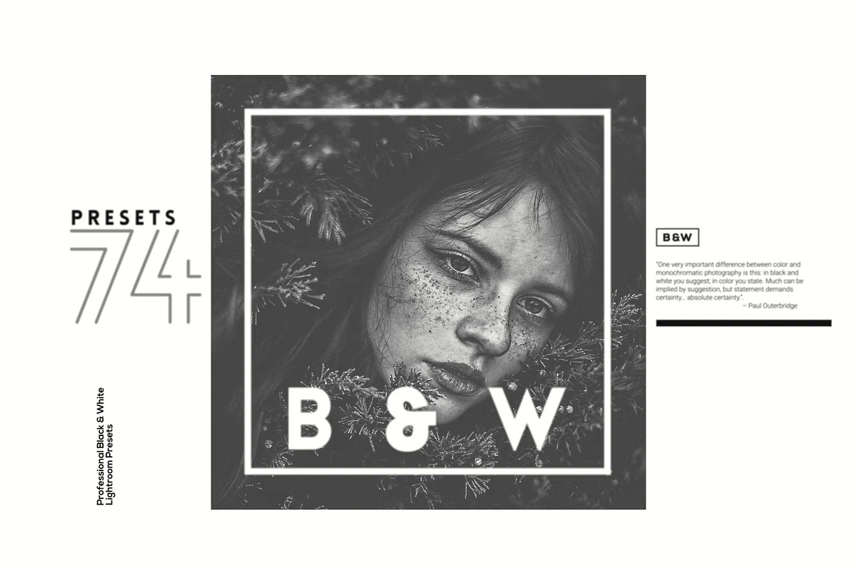 Eleganza - 74 B&W Lr Presets preview 2