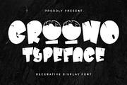 Groono Decorative Display Font, a Sans Serif Font by Maulana Creative (Thumbnail 1 of 7)