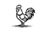 Rooster Chicken Silhouette Bundle, an Illustration by Designs_River (Thumbnail 2 of 51)