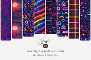 70 neon light seamless pattern, a Pattern Graphic by Poppy Lane Studio (Thumbnail 1 of 10)