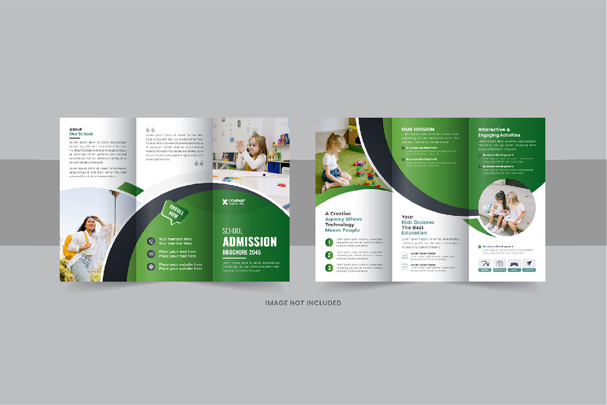 School admission trifold brochure, a Brochure Template by Pavel_design