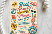 Pool Party Birthday Invitation, an Invitation Template by heynomi (Thumbnail 11 of 19)