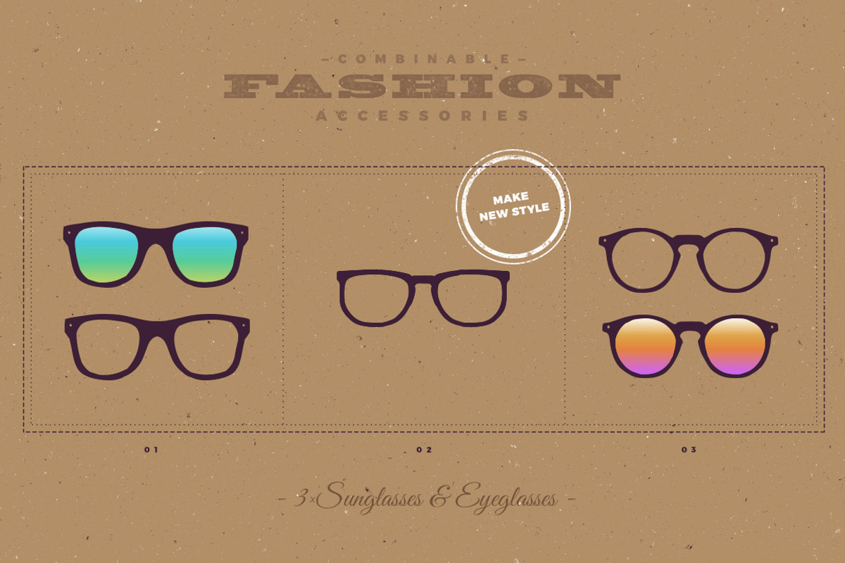 Hipster Characters Kit, a Work Illustration by blauananas (Photo 7 of 13)