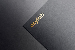 Logo Mockup Black Paper