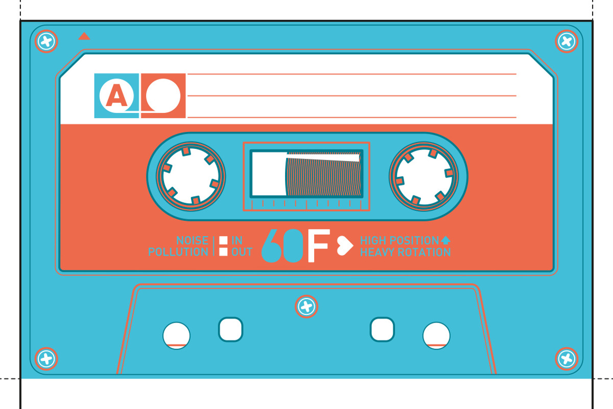 Mix Tape paperfoldable Gift Box, an Illustration by _//_//\/\_//_//\/\ (Photo 2 of 2)