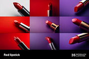 Red lipstick. 35 images, a Beauty & Fashion Photo by Handmadefont (Thumbnail 8 of 10)
