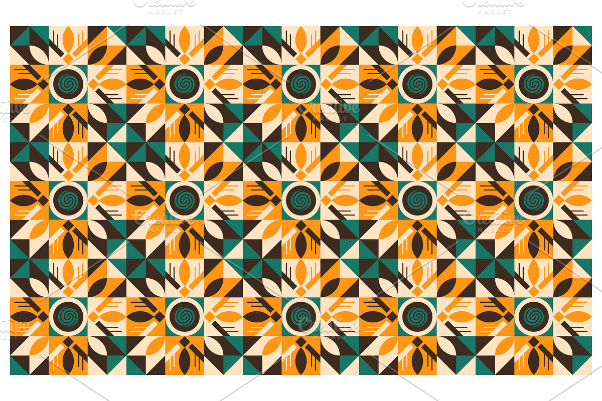 Abstract Geometric Floral Repeat, a Pattern Graphic by Creative Backgrounds (Photo 1 of 2)