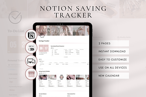 Notion Saving Tracker Template, a Templates & Theme by BRANDcontent