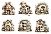 Easter Bunny House Clipart, an Illustration by Dream Creation (Thumbnail 3 of 6)