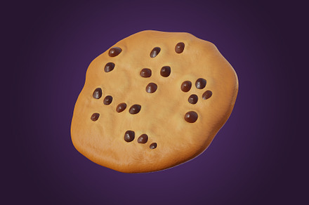 3D Stylized Chocochip Cookie