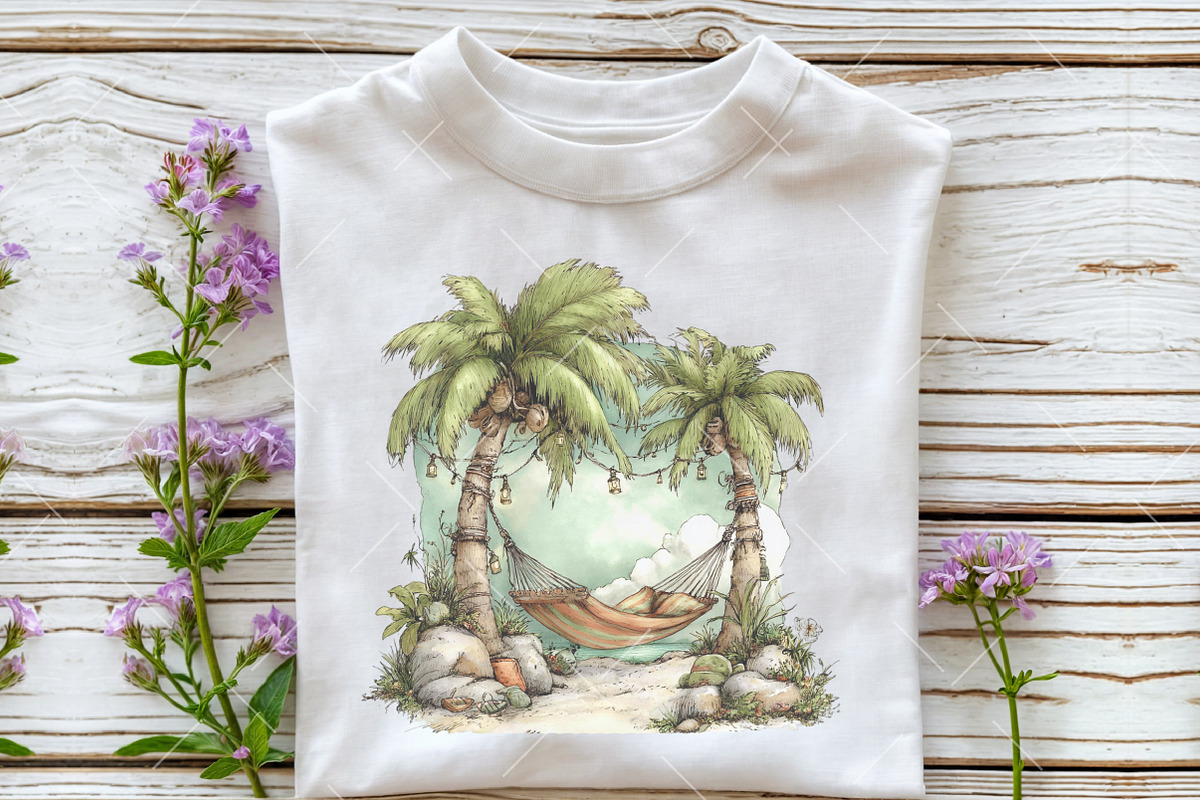 Whimsical Beach Summer Paradise Clip, an Illustration by OK Design (Photo 5 of 6)